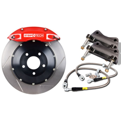 StopTech Big Brake Kit 300zx Calipers Slotted 332x32 Rotors Pads and SS Lines - Front