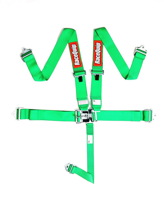 RaceQuip SFI 5pt 3in Harness Seat Belt Latch & Link - Green