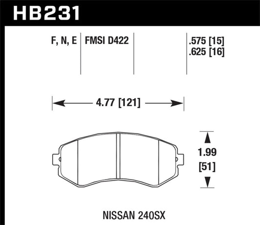 Hawk Performance Race Blue 9012 Brake Pads - S13 240sx (non-ABS) / S14 240sx - Front