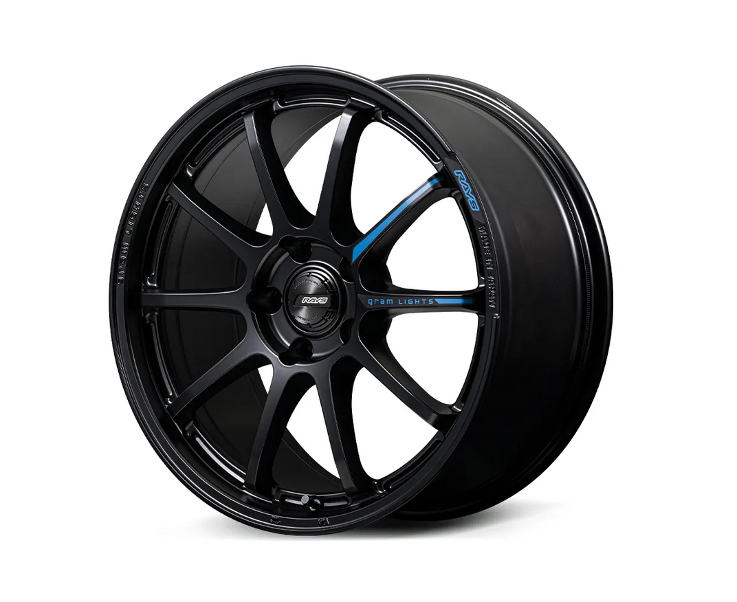 Gram Lights 57NR LIMITED II 18x8.5 +38 5x114.3 Semigloss Black Wheel