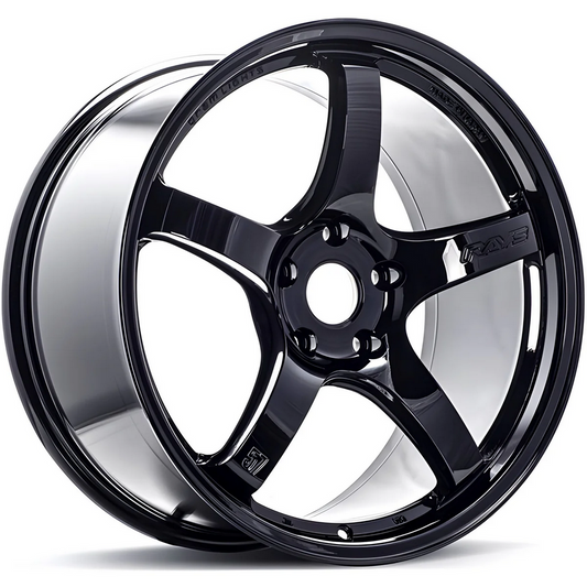 Gram Lights 57CR 18x7.5 +40 - 5x114.3 Glossy Black Wheel