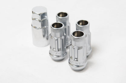 Wheel Mate Muteki SR48 Open End Lug Lock Nut 4PCS 12x1.25 48mm - Satin Silver