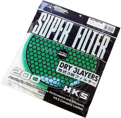 HKS Super Power Flow Filter Replacement Element - DRY 3-Layer 200mm