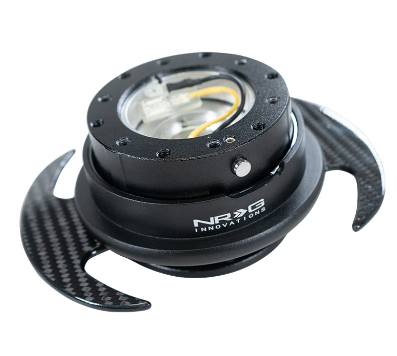 NRG Quick Release Kit Gen 3.0 - Black Body / Black Ring w/ CF Handles