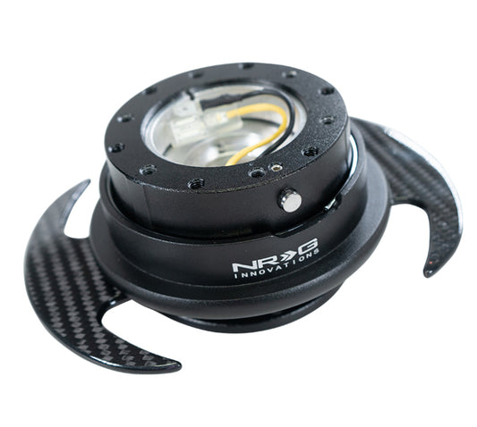 NRG Quick Release Kit Gen 3.0 - Black Body / Black Ring w/ CF Handles