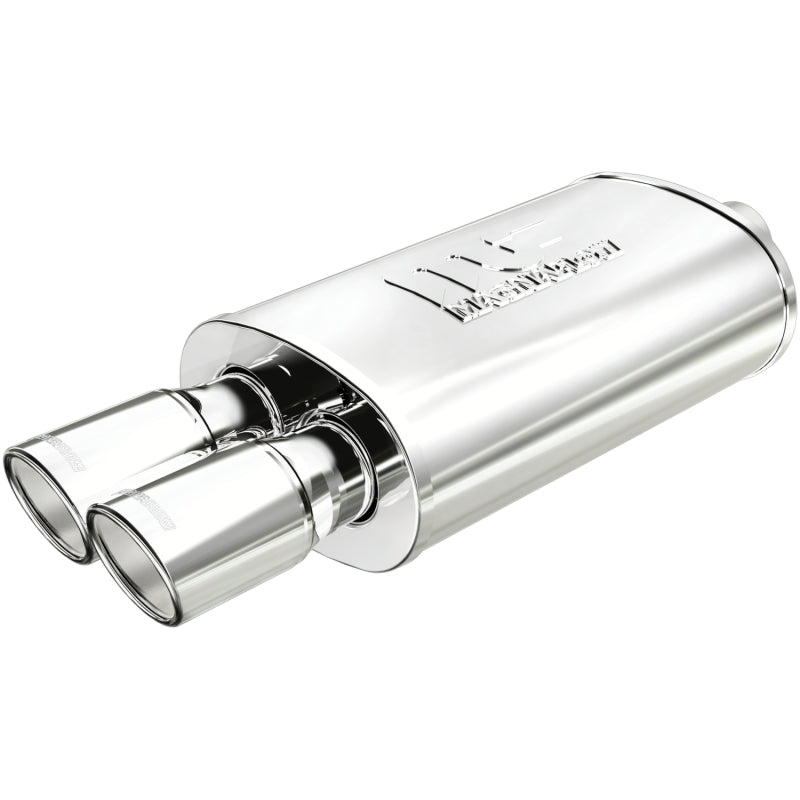 MagnaFlow Street Exhaust Muffler Chrome SS - 14X5X8 - 2.25in inlet / 3in Tip