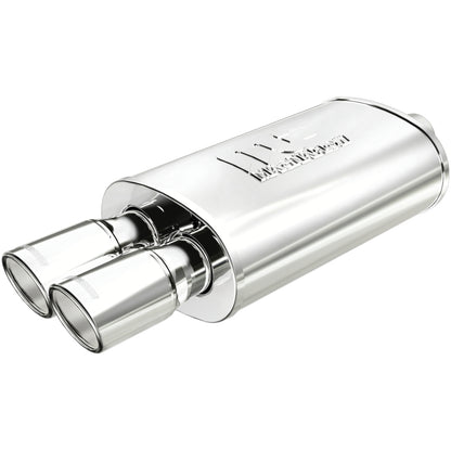MagnaFlow Street Exhaust Muffler Chrome SS - 14X5X8 - 2.25in inlet / 3in Tip