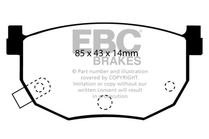 EBC Ultimax2 240sx S13 / S14 Series Rear Brake Pads - Stock Calipers