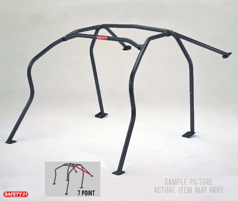 Cusco Safety 21 Roll Cage 7pt Around-Dash Steel Black - 240SX S13 Hatchback