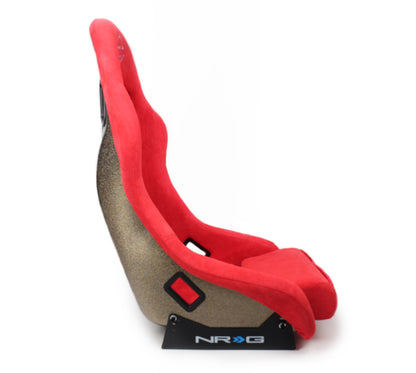 NRG FRP Bucket Seat ULTRA Edition Red Alcantara - Medium & Large