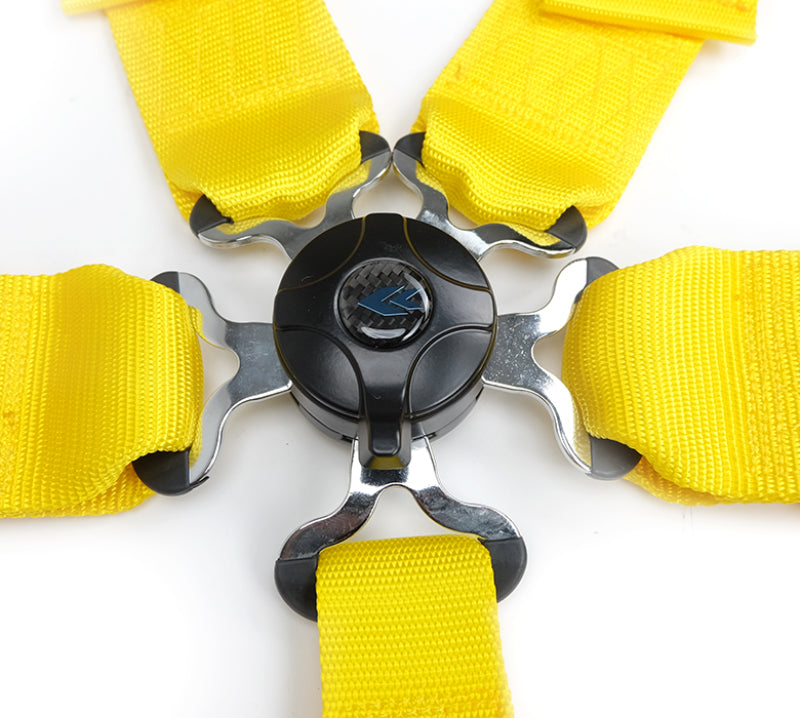 NRG SFI 5 point 3in. Seat Belt Harness - CamLock - Yellow