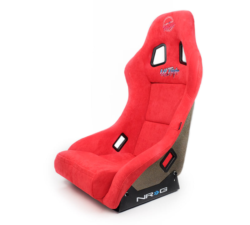 NRG FRP Bucket Seat ULTRA Edition Red Alcantara - Medium & Large