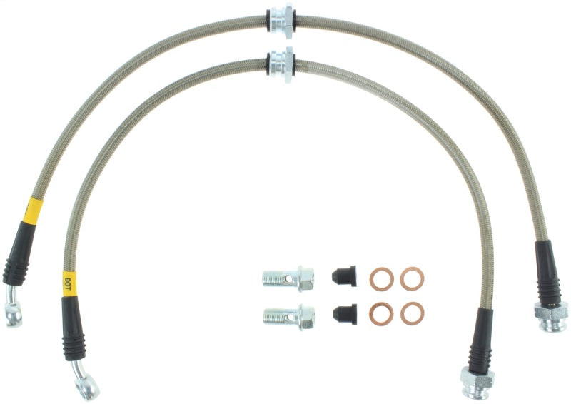 StopTech 89-98 Nissan 240SX Stainless Steel Brake Lines - Front