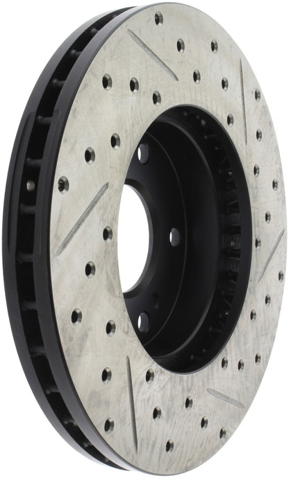 StopTech Power Slot 89-96 300ZX Z32 Slotted & Drilled Rotor - Front Left