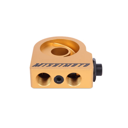 Mishimoto M20 Oil Sandwich Plate with Thermostat - Gold