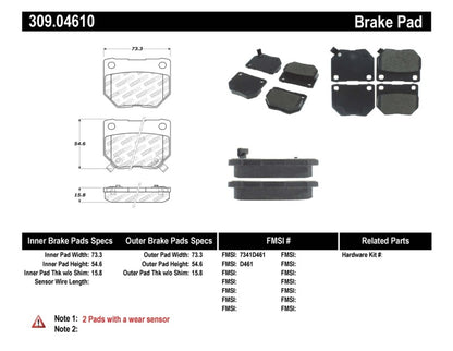 StopTech Performance 89-96 300ZX Z32 Brake Pads - Rear