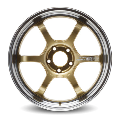 Advan R6 18x9.5 +12 5x114.3 Machining & Racing Brass Gold Wheel