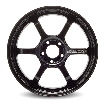 Advan R6 18x9.0 +25 5x114.3 Racing Titanium Black Wheel