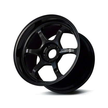 Advan R6 18x9.0 +25 5x114.3 Racing Titanium Black Wheel