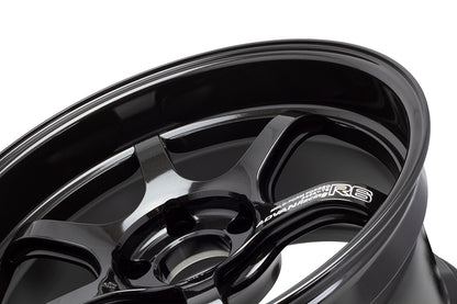 Advan R6 18x9.0 +25 5x114.3 Racing Titanium Black Wheel