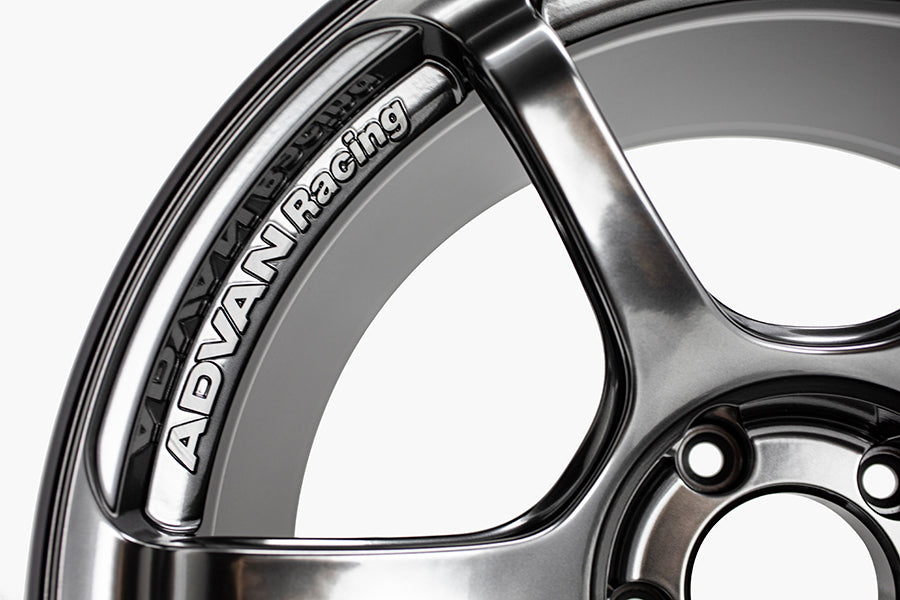 Advan RG-4 18x9.5 +12 5x114.3 Racing Hyper Black & Ring Wheel