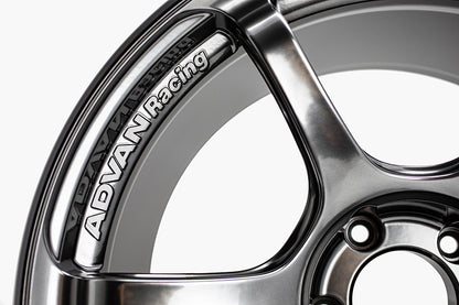 Advan RG-4 18x9.5 +12 5x114.3 Racing Hyper Black & Ring Wheel