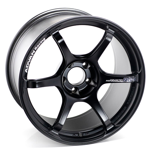 Advan RG-4 18x11 +30 5x114.3 Semi Gloss Black Wheel
