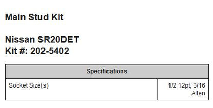 ARP Main Stud Kit Nissan SR20DET