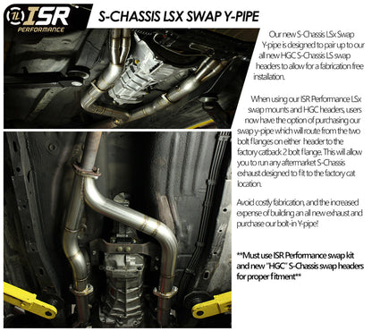 ISR Performance S-Chassis 240sx LS Swap Y-Pipe