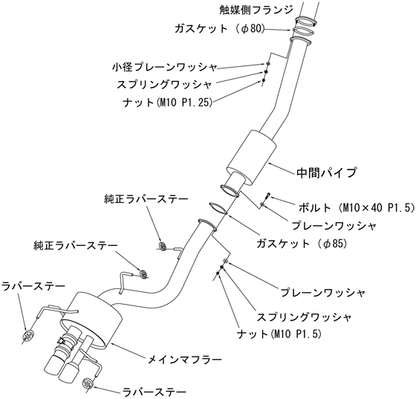 HKS 2sx Stage Exhaust System - Skyline GTR R34
