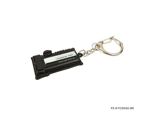 P2M Metal Keychain Nissan SR20DET S13 S14 - Blacktop