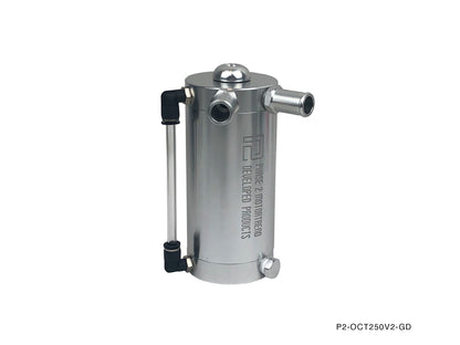 P2M Oil Catch Tank V2 with Breather Filter - Mini 250cc