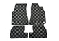P2M S15 Silvia Front Checkered Race Floor Mats - Dark Grey