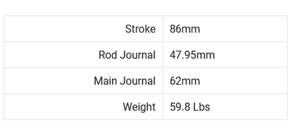 Brian Crower Crankshaft - 2JZ GTE / 2JZ GE 86mm Stroke 4340 Billet w/ Honda Journal