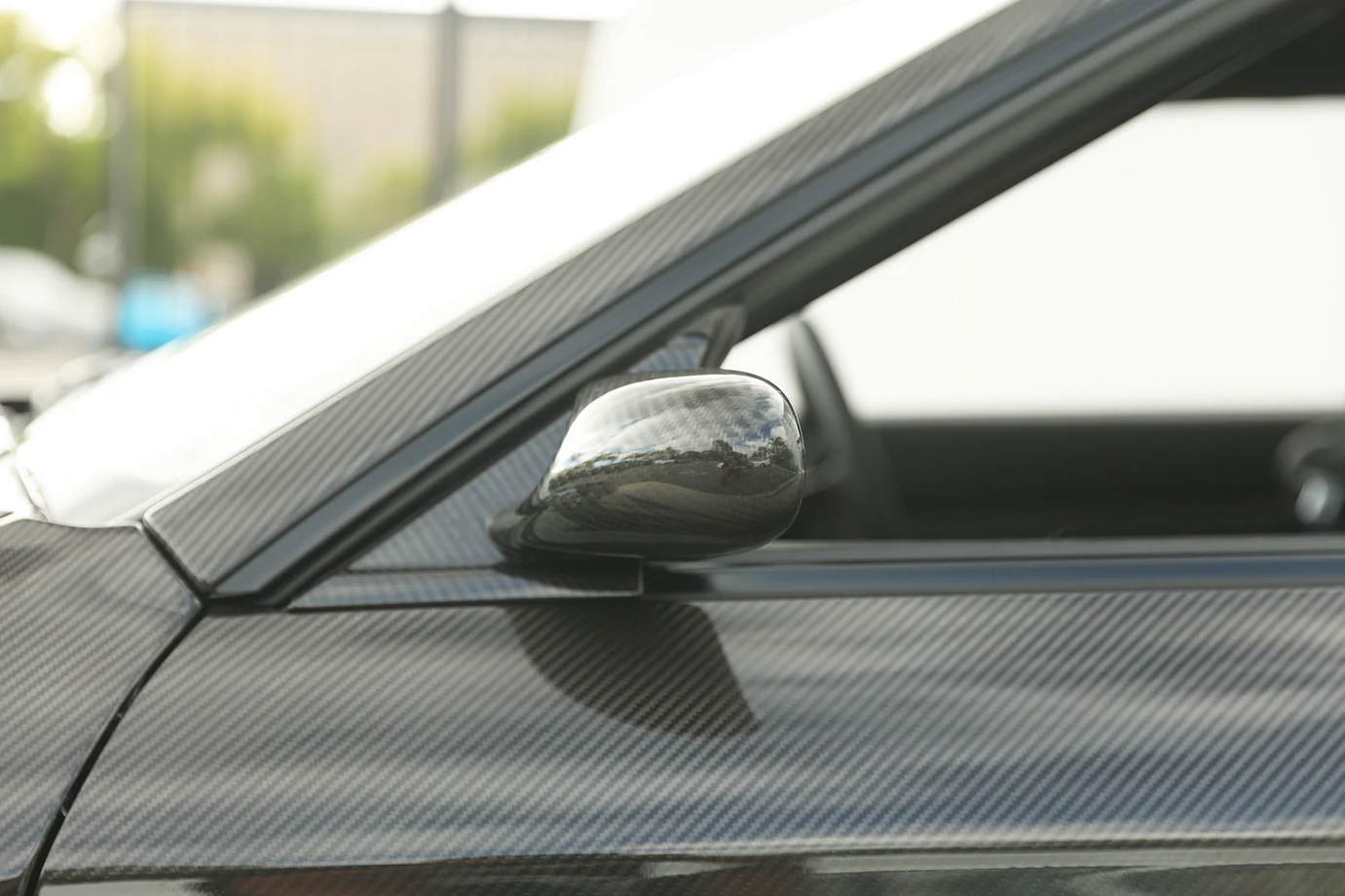 GReddy Garage Active Nissan Skyline GTR R33 Carbon Side Mirror Set