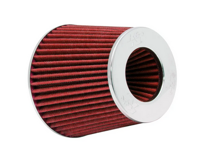 K&N Universal Air Filter Chrome Round 4in inlet / 6in Base / 4.75in Top / 5.5in Height