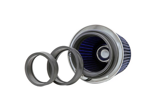 K&N Universal Air Filter Chrome Round 4in inlet / 6in Base / 4.75in Top / 5.5in Height