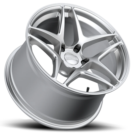 Kansei K15H Astro 18x10.5in / 5x114.3 BP / 12mm Offset / 73.1mm Bore - Hyper Silver Wheel