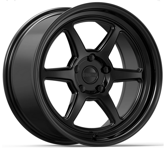 Kansei K14B Roku 18x10.5in / 5x114.3 BP / 12mm Offset / 73.1mm Bore - Gloss Black Wheel