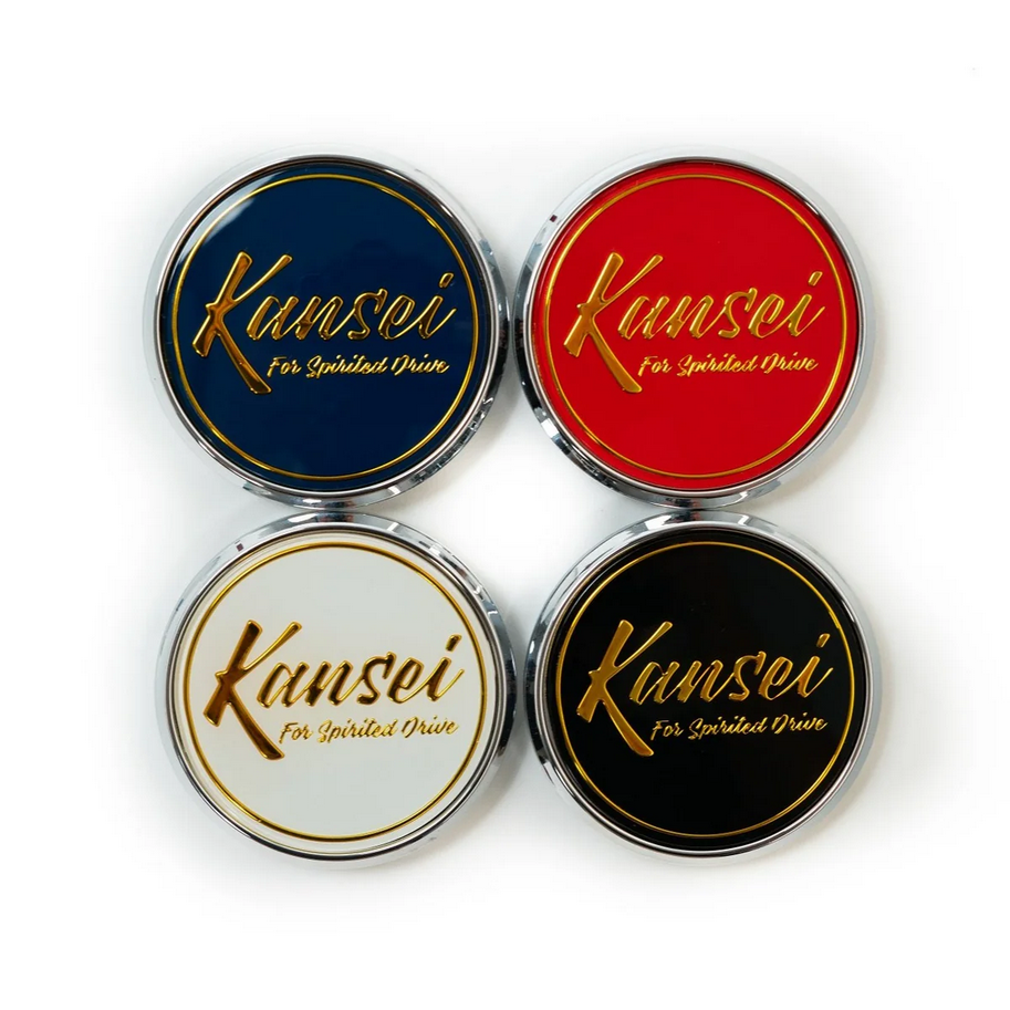 Kansei Special Edition Gold Gel Cap Boxed Set (4 Piece) Center Caps - Blue