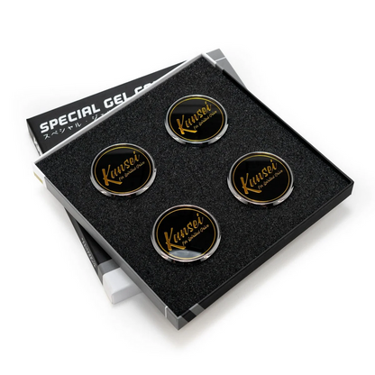 Kansei Special Edition Gold Gel Cap Boxed Set (4 Piece) Center Caps - Black
