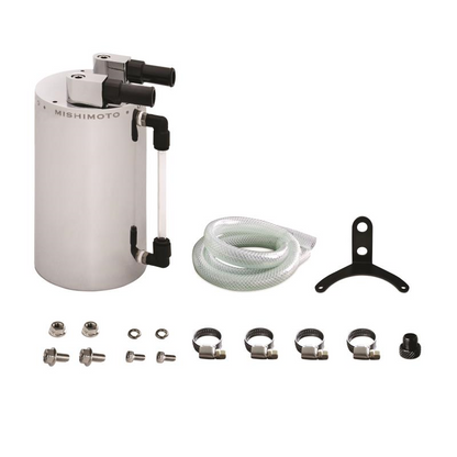 Mishimoto Large Aluminum Oil Catch Can - Silver