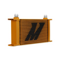 Mishimoto Universal 19 Row Oil Cooler - Gold