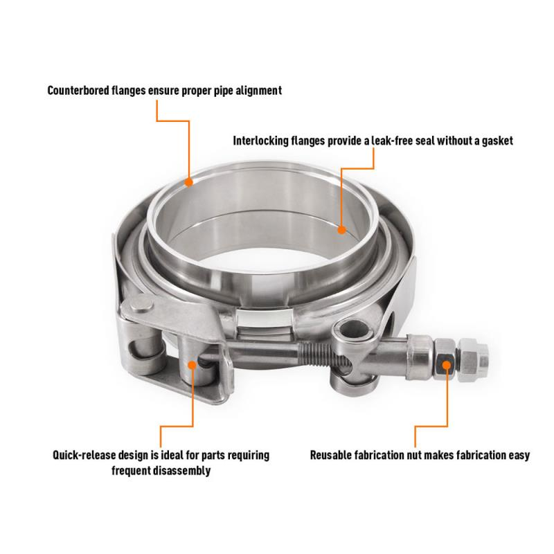 Mishimoto Stainless Steel V-Band Clamp 3in (76.2mm)