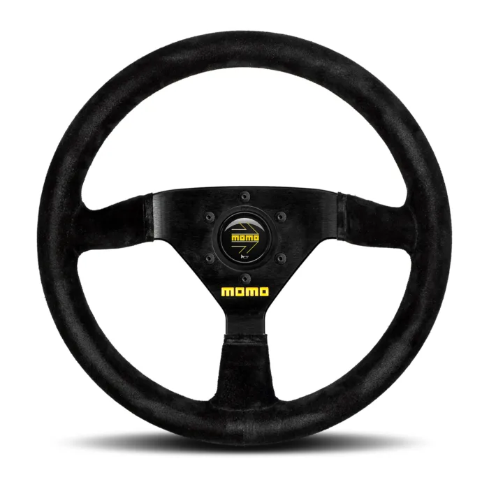 Momo MOD. 69 350mm Steering Wheel 39mm Offset - Suede/Black Spokes