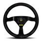 Momo MOD. 69 350mm Steering Wheel 39mm Offset - Suede/Black Spokes