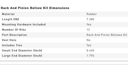 MOOG 240sx S13 S14 Left Rack and Pinion Bellow Kit Bellow Kit