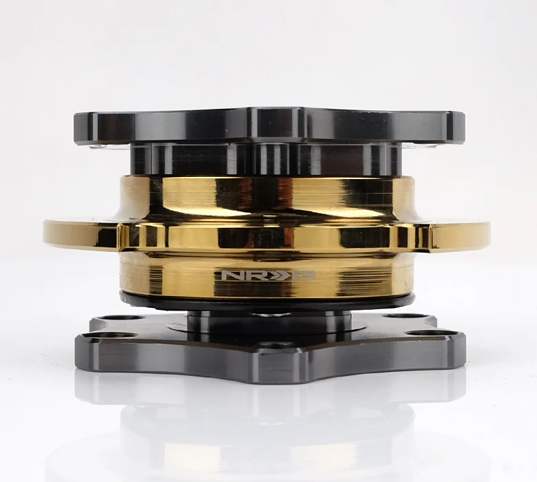 NRG Quick Release SFI Spec - Gun Metal / Chrome Gold Ring