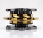 NRG Quick Release SFI Spec - Gun Metal / Chrome Gold Ring