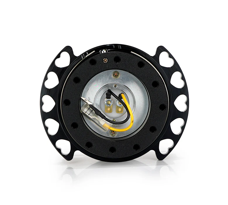 NRG Quick Release Heart Cutout Ring - Black Body/ Black Ring